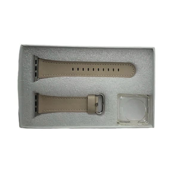NWT Apple Watch 38mm ivory and brown leather band set. NIB. - Picture 3 of 4